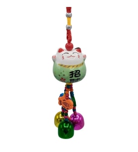 Feng Shui Maneki Neko Şans Kedisi Yeşil No.3