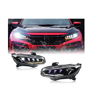 honda civic fc5 (2016-2021) uyumlu 3 lens diamond far