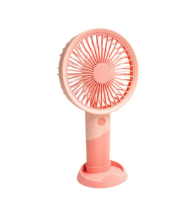 Mini El Fanı Taşınabilir Serinletici Şarjlı Vantilatör 3 Kademeli Hız ayarı (Açık Pembe)