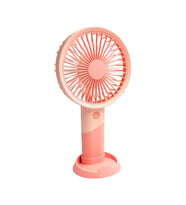 Mini El Fanı Taşınabilir Serinletici Şarjlı Vantilatör 3 Kademeli Hız ayarı (Açık Pembe)