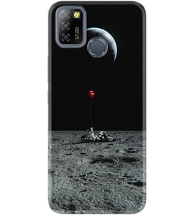 Infinix Smart 5 Kılıf Silikon Desen Astronoot Red Baloon 1608