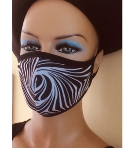 Zebra Desen Yıkanabilir Maske