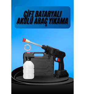 Akülü Oto Araç Yıkama Yüksek Basınçlı Araba Yıkama Makinesi Şarjlı