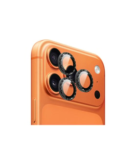 iPhone 17 Pro / 17 Pro Max için ProLENS Kamera Lens Koruyucu Elmas Kesim Çerçeveli, Kırılmaz Cam