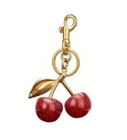 Kırmızı Kiraz Cherry Anahtarlık Parıldayan Çanta Cüzdan Süsü Charm