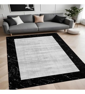 Eliana Home Dijital Baskı Yıkanabilir Kaymaz Taban Salon Halısı Ve Yolluk LN169-FNL475 (Siyah)