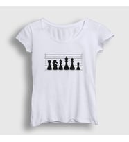 Presmono Kadın Beyaz Chess Satranç Usual Suspects T-Shirt 446617tt (Beyaz)