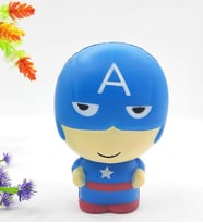 Marvel Hero Kaptan Amerika Squishy, Büyük BOY 10 cm Sukuşi (Mavi)