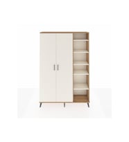 Arges Gardrop 7 Raflı 2 Kapaklı Tek Askılı 132x30x195 Çam-Aytaşı