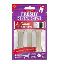 Freshy Dental Chews White Large Bones Köpek Ödül Kemiği 12.5 Cm 3 Adet (STD)