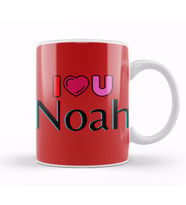 Noah Name Custom Design Gift Baby Gift For Him Kupa Bardak Porselen