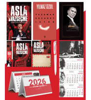 Asla Vazgeçme - Ayraç - Kartpostal - Poster - Yaşamak Cesaret İster -  2026 Ajanda Gazi Paşa - İmza Duvar Takvimi - Masa Takvimi