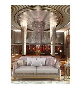 Dreamwall Lüks Otel Lobisi Desenli Isı Ve Ses Yalıtımlı Sağlıklı Tekstil Duvar Kağıdı (Çok Renkli)