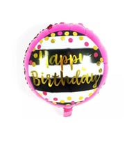 Happy Birthday Pembe Puanlı Folyo Balon