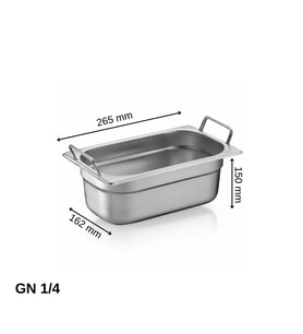 ÜRET Saplı Gastronom Küvet GN 1/4 150 mm 4 lt