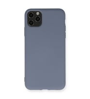 iPhone 11 Pro Max Kılıf Nano İçi Kadife Silikon - Gri