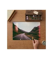 Dağların Arasındaki Uzun Yol Tasarımı 240 parça Ahşap Puzzle Ahşap Kutuda MP02043