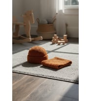 El Örgüsü Kız Erkek Bebek Çocuk Bere Boyunluk Set Kahve (Kahverengi)