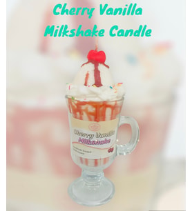 Cherry Vanilla Milkshake Candle / Vişne & Vanilya Aromalı Milkshake Mum