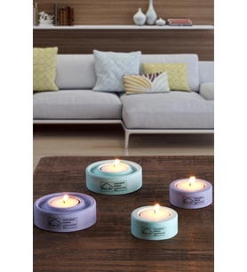 Holder  4'Lü Set Mumluk  Tea Light Mumluk Seti  Lila-Yeşil