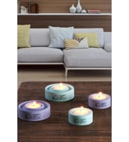 Holder  4'Lü Set Mumluk  Tea Light Mumluk Seti  Lila-Yeşil (Beyaz)