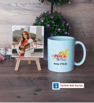 Müzik Öğretmeni Fotoğraflı Dekoratif Taş, Kupa Bardak Beyaz Hediye Öğretmenler Günü Hediyesi (Model 1)