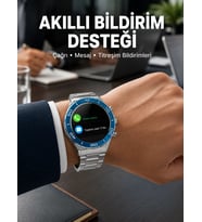 Northcity Akıllı Saat - Çelik Kordonlu Amoled Ekran Android ve İOS Uyumlu Çağrı Cevaplayabilen Yeni Nesil