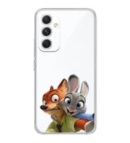 Samsung Galaxy A16 Uyumlu Zootropolis Judy & Nick Tasarımlı Şeffaf Telefon Kılıfı