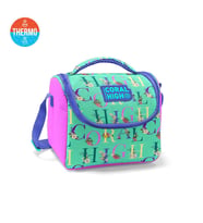 Coral High Kids Su Yeşili Açık Pembe Monogram Desenli Thermo Beslenme Çantası 11823