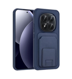 Coverzone Xiaomi Redmi Note 15 Pro ile Uyumlu K?l?f Z-Bikart Kart B�lmeli Standl? Kilif, Deri Dokulu Y�zey, Darbe Emici Kenar Koruma, Arka Kapak Tasar?m? Xiaomi Redmi Note 15 Pro kilif Lacivert