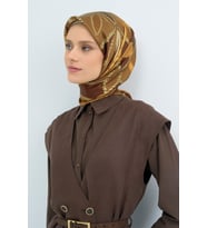 Armine Saf İpek Sura Eşarp-2026 İlkbahar-Yaz- 953100D (KAHVE-TABA)