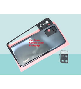 Tkgz - Oppo A54 FULL KASA Arka Kapak Batarya Kapağı - SİYAH