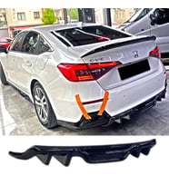Honda Civic FE Difüzör Arka Difizör Parlak Siyah Plastik 2022+