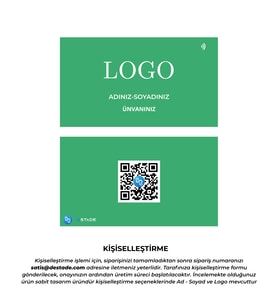 NFC ve QR Kod Özellikli Temassız Dijital Kartvizit (Ebru Yeşil)