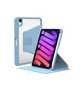 Apple iPad Mini 2021 (6.Nesil) Uyumlu Kılıf Zore Nayn Dönebilen Standlı Kılıf (Açık Mavi)