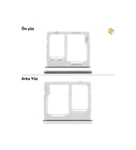 Samsung Galaxy A32 5G Sim İç Yuvası Çiftli ile Uyumlu Beyaz Çiftli sim yuvası ikili sim tepsisi çiftli sim aparatı dual sim çekmecesi