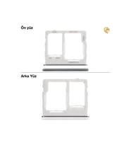 Samsung Galaxy A32 5G Sim İç Yuvası Çiftli ile Uyumlu Beyaz Çiftli sim yuvası ikili sim tepsisi çiftli sim aparatı dual sim çekmecesi