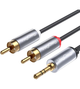 3.5mm Aux To 2 RCA Hi-Fi Ses Kablosu 5 Metre