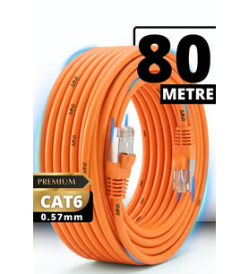 M107XT CAT6 Ethernet Kablosu 80 Metre 0.57mm UTP Profesyonel Proje ve Sistem Kurulum LAN Kablosu