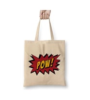 Pow ! ! ! Bez Çanta Uzun Saplı Alışveriş Çantası Plaj Çantası (Beyaz)