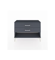 Arges Şifonyer 2 Çekmeceli 88x30x64 Antrasit-Antrasit
