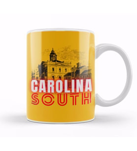 South Carolina state flag gift   vintage Retro Rainbow Style Kupa Bardak Porselen