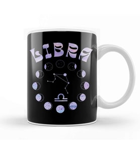 Zodiac Sign Libra Kupa Bardak Porselen