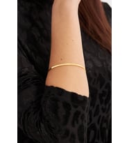 18 K Altın Kaplama Plated Ajda 925 Ayar Gümüş Kadın Bilezik VKB-6516