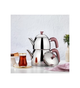 Schafer Alexa Aile Boyu Çelik Çaydanlık Takımı-4 Parça-Rose gold