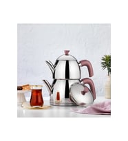 Schafer Alexa Aile Boyu Çelik Çaydanlık Takımı-4 Parça-Rose gold