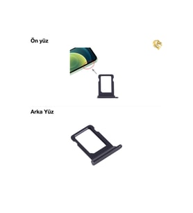 İphone 12 Mini Sim İç Yuvası Tekli Siyah Sim yuvası sim tepsisi sim aparatı yeni sim yuvası tekli sim tepsisi sim çekmecesi