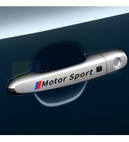 Bmw M Motor Sport Kapı Kolu Jant Sticker Etiket Yapıştırma Çıkartma 4 Adet ( 13 x 1,4 Cm Ölçü )