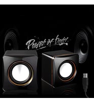 USB Mini Masaüstü Hoparlör 2’li Set  Güçlü Stereo Ses  Bilgisayar Laptop Telefon Uyumlu Taşınabilir Speaker