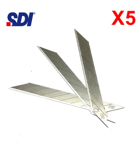 SDI 1361 Çelik Maket Bıçağı Falçata Ucu Yedeği 9mm 30 Derece Küçük 50'li